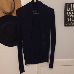 American Eagle thermal navy blue cardigan
